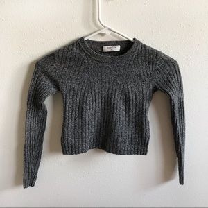 Aritzia Babaton Grey Cropped Sweater